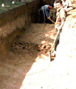 wilbury_cemetery_1961 The trench dug in Letchworth’s municipal cemetery in 1961